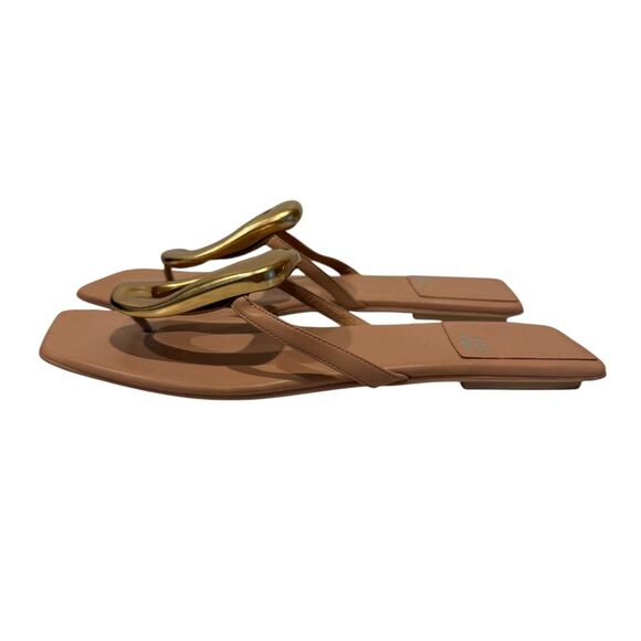 Jeffrey Campbell Shoes - Jeffrey Campbell Tan Sandal with Gold Accent